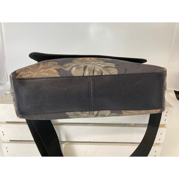 COACH F72087 CANVAS, LEATHER FLORAL MESSENGER CROSSBODY BAG - Picture 7 of 16
